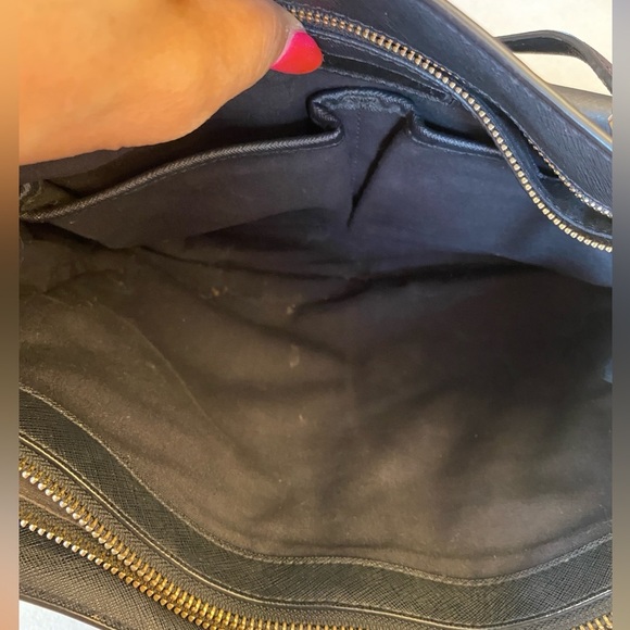 TORCH BURCH Small Robinson Black Saffiano Leather Tote Bag, GUC - Picture 16 of 16